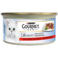 gourmet diamant 48 x 85 g - pack ahorro - filetes de vacuno al natural