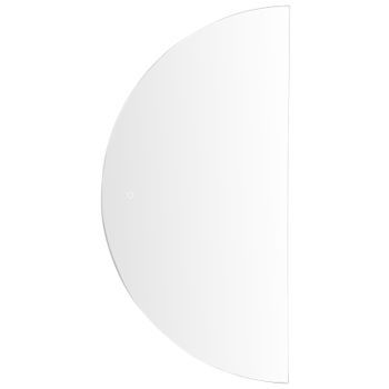 Espejo De Pared Led Moderno Contemporáneo Semicircular Para Colgar Dormitorio Baño 60 X 120 Cm Plateado Loue