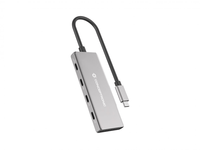 conceptronic hubbies16g 4-port usb 32 gen 2 hub 10gbps usb-c x 4 100w usb pd aluminum case