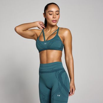 Sujetador deportivo Hybrid de tirantes para mujer de MP - Verde azulado intenso - XL