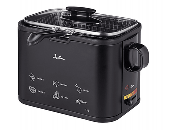 Freidora - Jata FR5600, Potencia 1000 W, Capacidad 1.3 l, Cuba antiadherente, Negro