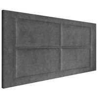 cabecero tapizado zoe cabezal acolchado  tapizado en teijdo alta gama acuaqulin antimanchas  color marengo  medida 95x55x3cm cama 8090 cm