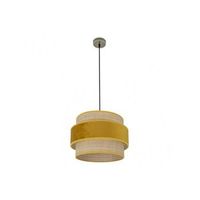 colgante reyes 1xe27 cueronatural-yema regx40x40 cm