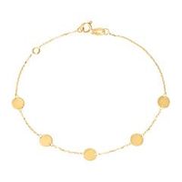 pulsera plaqueta para mujer en oro de 9 quilates