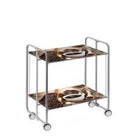 carrito auxiliar plegable bauhaus con ruedas r armazon metalico gris 2 niveles 4 posiciones ajustables41