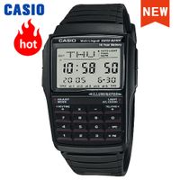 reloj calculadora casio dbc-32-1a vintage con banco de datos bateria de 10 anos resina negra digital