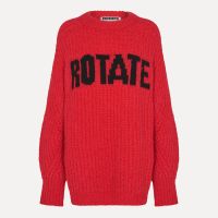 rotate birger christensen wool-blend logo sweater - dk 32uk 4