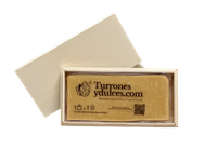 turron de yema 300 gr  en caja de madera