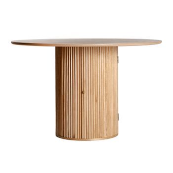 Mesa Comedor De Madera De Paulownia En Color Natural De 120x120x77cm