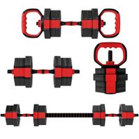 sportnow set de mancuernas 4 en 1 set de mancuernas barra larga ajustable 20 kg para entrenamiento de fuerza en casa   aosom espana