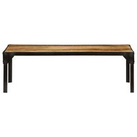 mesa de centro 110x55x35 cm mango sin tratar - marron