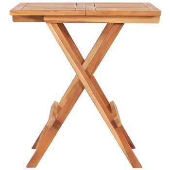 Mesa Plegable De Bistró | Mesa De Bar De Madera Maciza De Teca 60x60x65 Cm