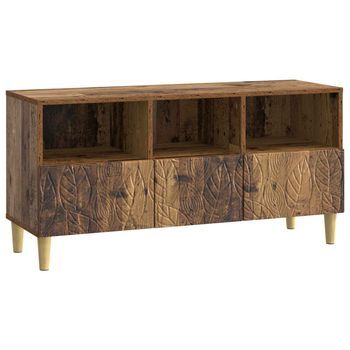 Mueble De Tv 102 X 34,5 X 50 Cm Madera Envejecida Vidaxl