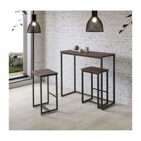 pack mesa alta cocina con 2 taburetes altos paris moderno
