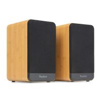 altavoces audizio bluetooth 53 para estanteria 80w con mando y hdmi arc diseno bambu