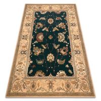 alfombra de lana polonia loare marco verde oscuro 235x350 cm