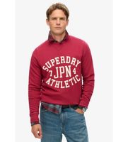 superdry para hombre m2013965a sudadera estampada athletic burdeos l casual algodon