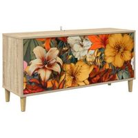 mueble de tv gennep 102 x 33 x 50 cm sonoma vidaxl