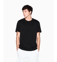 ax armani exchange para hombre xm001283af10361uc001 camiseta regular lisa negro s casual algodon manga corta