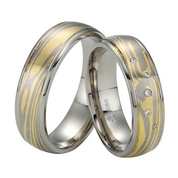 Alianzas oro blanco y amarillo 6mm