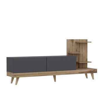 Mueble Tv Dizayn Antracita Nogal