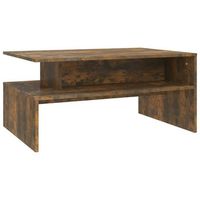 mesa de centro madera de ingenieria roble ahumado 90x60x425 cm vidaxl