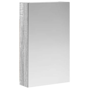 Armario Con Espejo De Baño Gris Sonoma 30 X 10,5 X 50 Cm Vidaxl