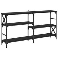 mesa consola roble negro 150 x 29 x 765 cm vidaxl