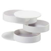 caja de joyeria de 4 niveles - blanco