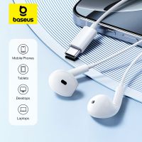 baseus encok cz19 auriculares semi-in-ear con cable tipo c con microfono para ios mac xiaomi samsung huawei auriculares para telefono movil y ordenador