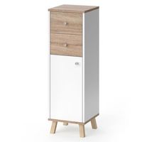 armario de bano mediano senyo 30 x 95 cm con cajones vicco