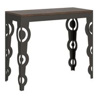 consola extensible 90x40196 cm karamay small evolution nogal estructura antracita