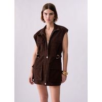 liu jo chaqueta de punto chaleco en ante para mujer