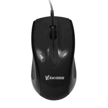 Ratón Vakoss TM-481UK USB tipo A 1200 DPI Negro Cableado