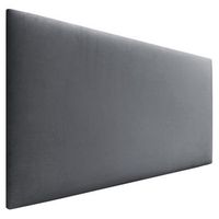 dhome cabecero de terciopelo liso 80x60 camas 8090 - gris ceniza