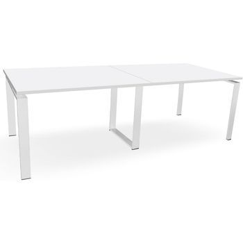 Mesa De Reuniones. Estructura Metálica Blanca. 300x120 Cm. Blanco. Ofilike