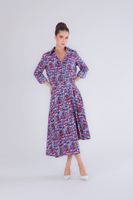 falda asimetrica de popelina estampada tweed xl