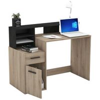 mesa escritorio ordenador urano despacho oficina estudio habitacion color roble estilo industrial 94x126x60cm