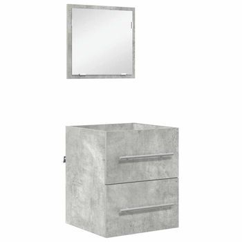 Juego De Muebles De Baño Con Cajón Gris 41 X 38,5 X 48 Cm Vidaxl