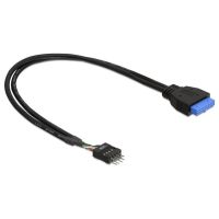 adaptador delock usb 30 19 pin a usb 20 8 pin 60 cm negro