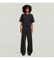 g-star para mujer d28670-b771-6484 mono de punto negro 3032 casual algodon manga corta
