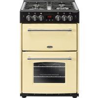 belling farmhouse 60g gas cooker - cream  black cream