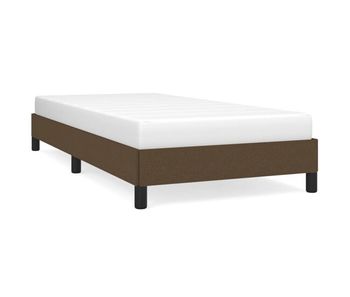 Estructura de cama de tela marrón 80x200 cm
