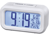 reloj despertador - hama rc 660 digital higrometro luz nocturna repeticion termometro blanco