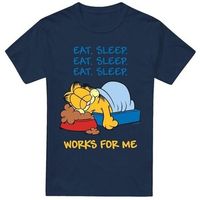 garfield camiseta works for me para hombre