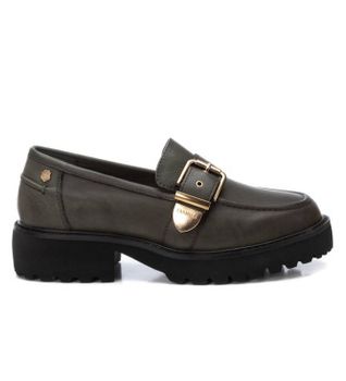Carmela para mujer. 16190703-KAKI Zapatos de piel 161907 verde (39), Plano, Ninguno, Casual
