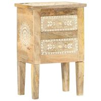 mesita de noche pintada a mano madera maciza mango 40x30x60 cm vidaxl