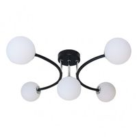 lampara modelo la habana de 5 luces en color negrocromo fabrilamp