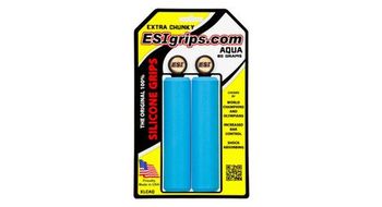 Par de punos de silicona esi extra chunky 34mm azul