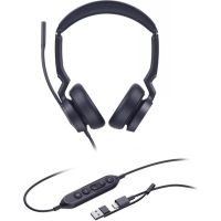auriculares yealink uh46 dual usb-c con cable cancelacion de ruido microfono oficina y call center